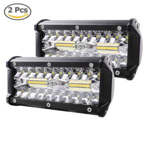 2Pcs 7-Inch 800W LED Work Light Bar