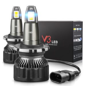 1Pair 60W 7600LM 6000K Headlight Conversion Kit HID - LED (D2S/D2R/D2C).