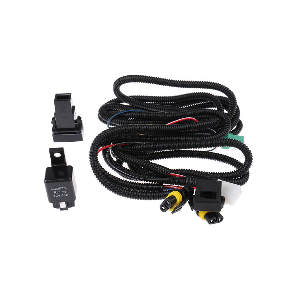 H11 Fog Light + Wiring Harness + Sockets + Wire LED Indicators Switch