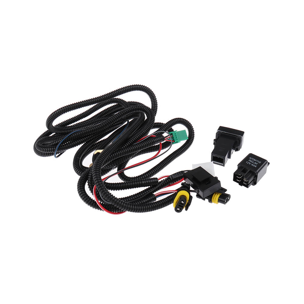 H11 Fog Light + Wiring Harness + Sockets + Wire LED Indicators Switch